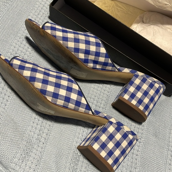 J Crew gingham Heeled slide - Picture 2 of 6